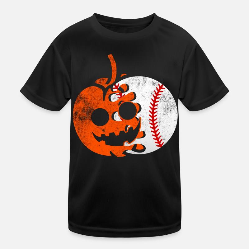 Baseball Halloween Pumpkin T-shirt sport Enfant