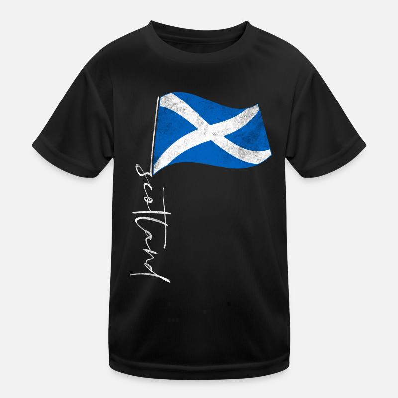 Schottland Flagge Schottisch Kinder Funktions-T-Shirt