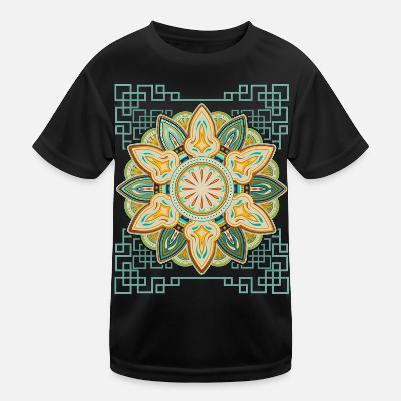Vintage Mandala Design 3D Mandala Kids Functional T-Shirt