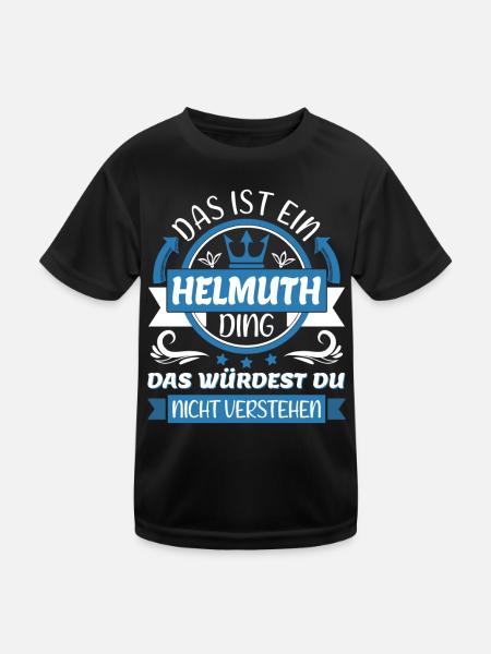 Helmuth Name Vorname Namenstag Namensgeschenk - Kinder Funktions-T-Shirt - Schwarz - Vorne