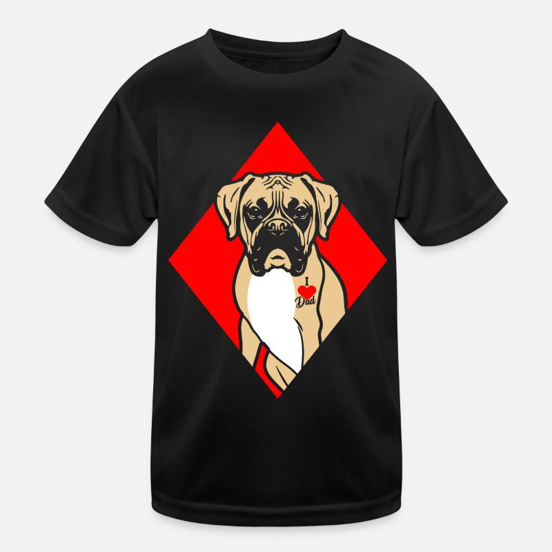 Boxer Dog Love Dog Kids Functional T-Shirt
