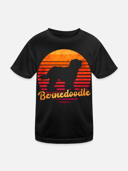 Bernedoodle Chien - T-shirt sport Enfant - noir - Devant