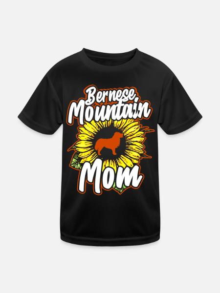 Bernese Mountain Dog Mother - Kids Functional T-Shirt - black - Front