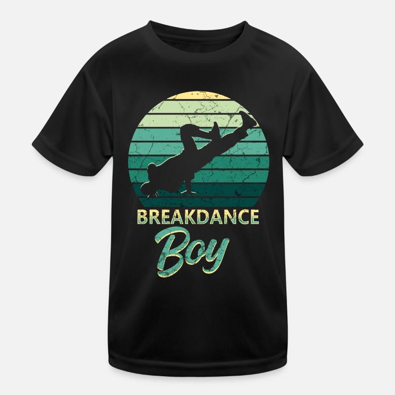 Breakdance Boy Kinder Breaker Tänzer Kinder Funktions-T-Shirt