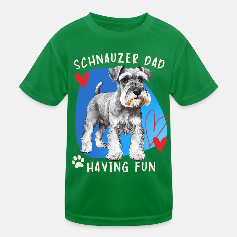 Schnauzer, Schnauzer-Terrier, Schnauzer-Dad Spruch Kinder Funktions-T-Shirt