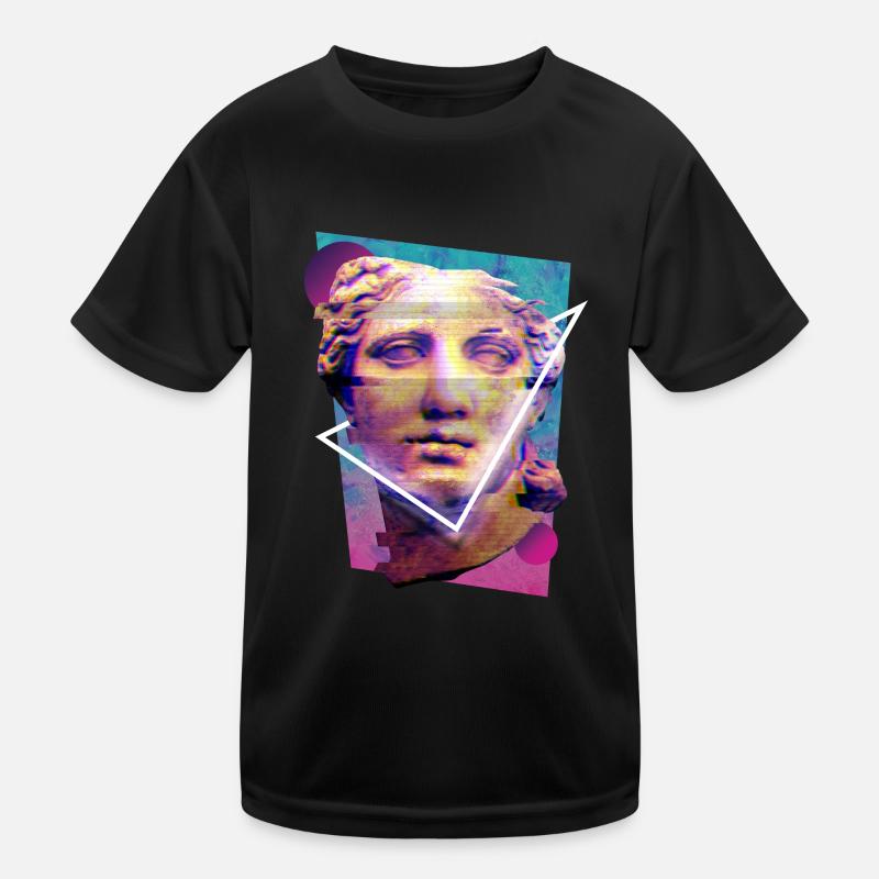 Glitch Venus Statue Vaporwave Neon Aesthetic Kinder Funktions-T-Shirt