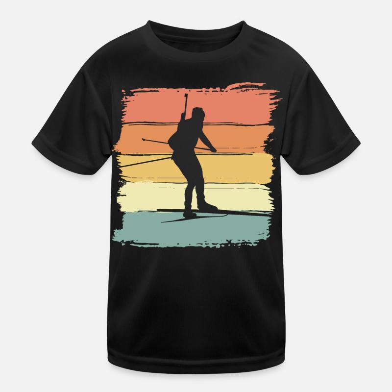 Biathlon retro Kids Functional T-Shirt