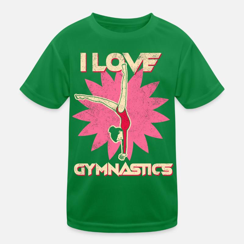 Gymnastik Turnen Mädchen Kinder Funktions-T-Shirt