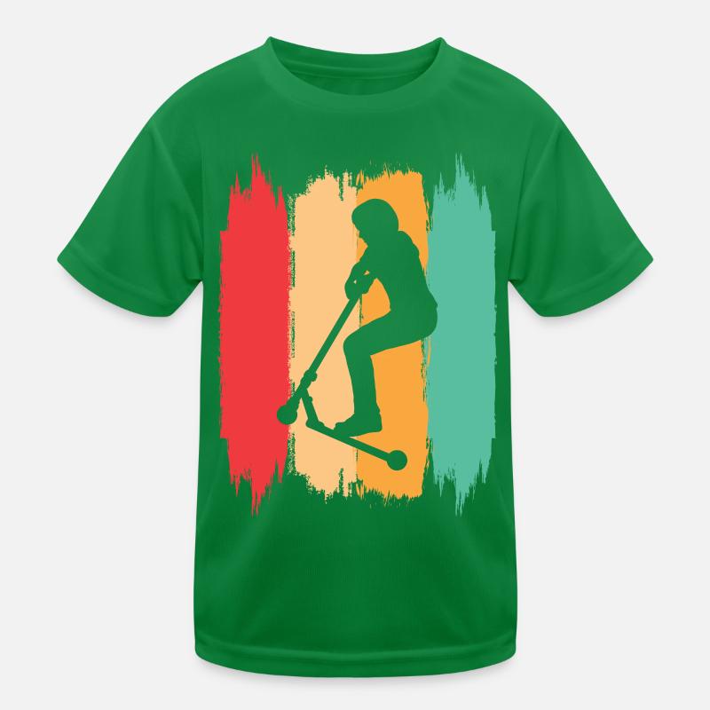 Scooter Stunt Scooter pour enfants Rétro T-shirt sport Enfant