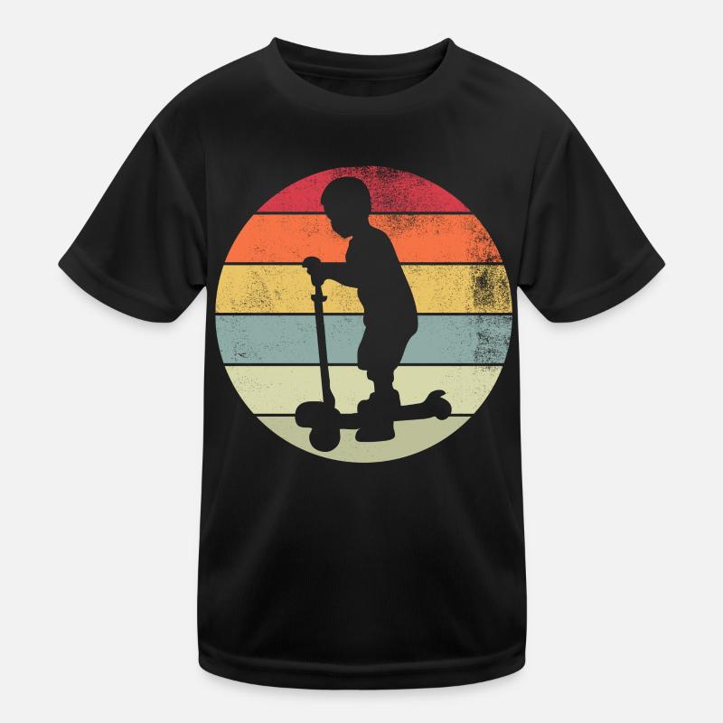 Scooter Stunt Scooter pour enfants Rétro T-shirt sport Enfant