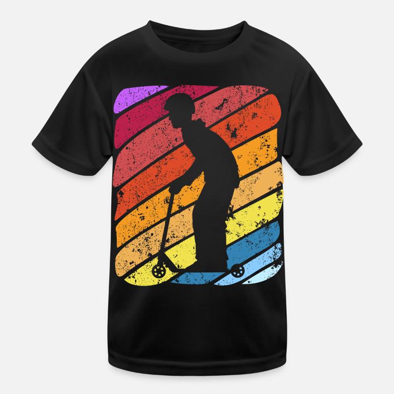 Scooter Stunt Scooter pour enfants Rétro T-shirt sport Enfant