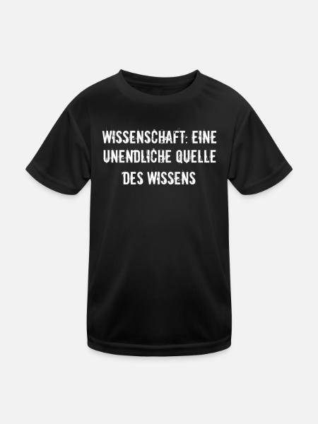Wissenschaft - Wissenschaft: Eine unendliche - Kinder Funktions-T-Shirt - Schwarz - Vorne