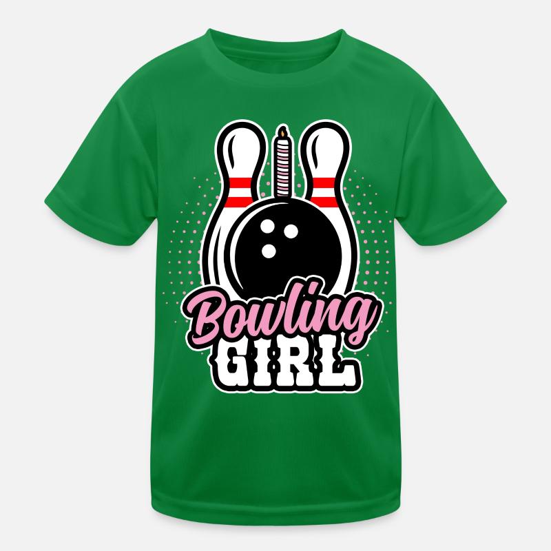 Bowling Mädchen Geburtstagsfeier Kinder Funktions-T-Shirt