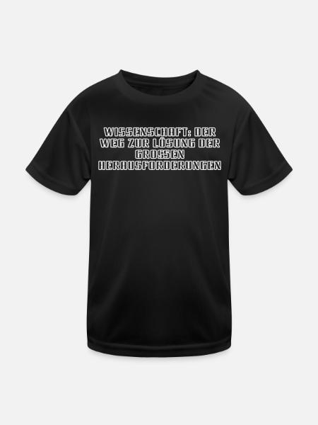 Wissenschaft - Wissenschaft: Der Weg zur Lösung - Kinder Funktions-T-Shirt - Schwarz - Vorne