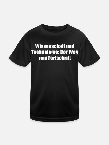 Wissenschaft - Wissenschaft und Technologie: Der - Kinder Funktions-T-Shirt - Schwarz - Vorne