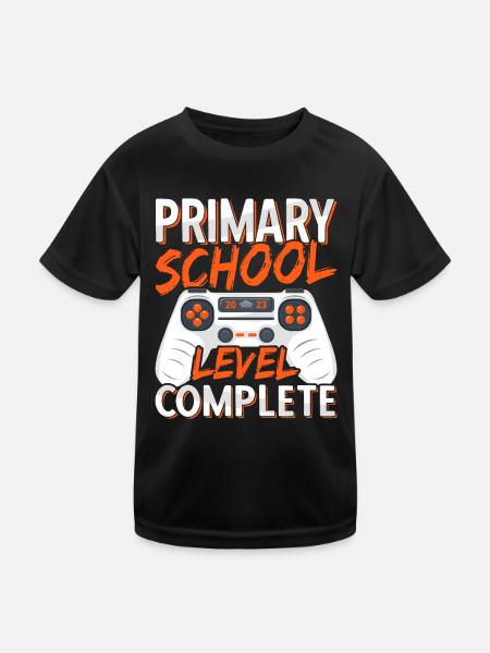 Last Day Of Primary School Graduation 2023 Gamer - Kids Functional T-Shirt - black - Front
