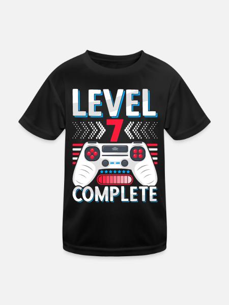 7. Klasse abgeschlossen Realschule Gymnasium Gamer - Kinder Funktions-T-Shirt - Schwarz - Vorne