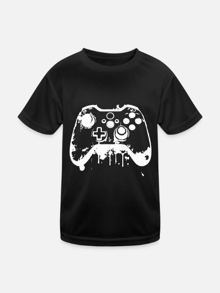 Cool Gaming Controller for Gamers - Kids Functional T-Shirt - black - Front