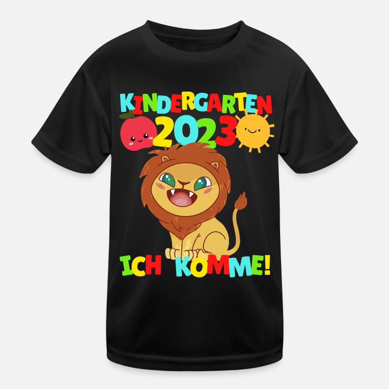 Kindergarten ich komme Löwe Kindergartenkind 2022 Kinder Funktions-T-Shirt