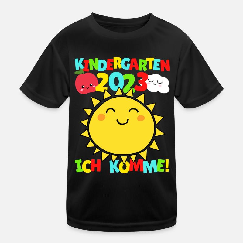 Kindergarten ich komme Sonne Kindergartenkind 2023 Kinder Funktions-T-Shirt