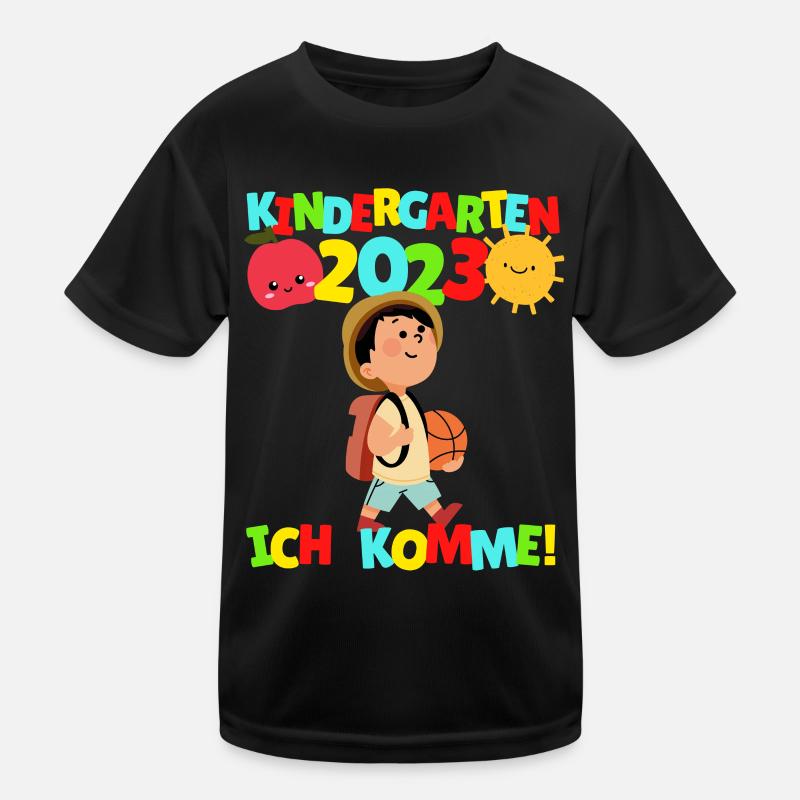 Kindergarten ich komme Junge Kindergartenkind 2023 Kinder Funktions-T-Shirt