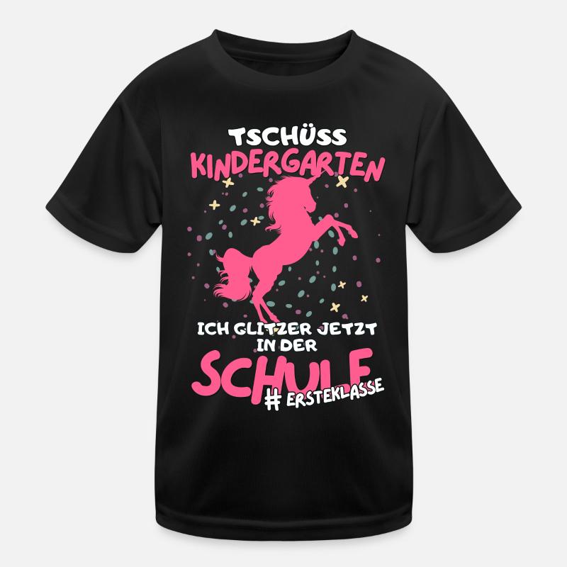 Tschüss Kindergarten Ich glitzer in der Schule Kinder Funktions-T-Shirt