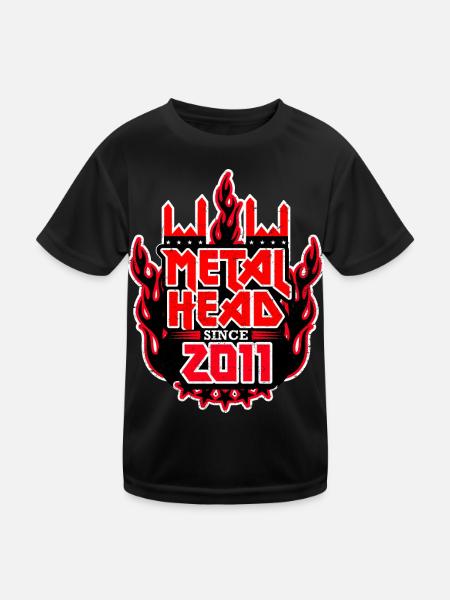 METALHEAD since 2011 - Kids Functional T-Shirt - black - Front