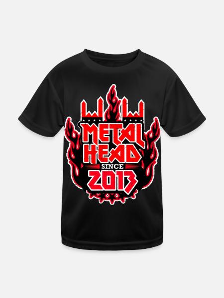 METALHEAD since 2013 - Kids Functional T-Shirt - black - Front