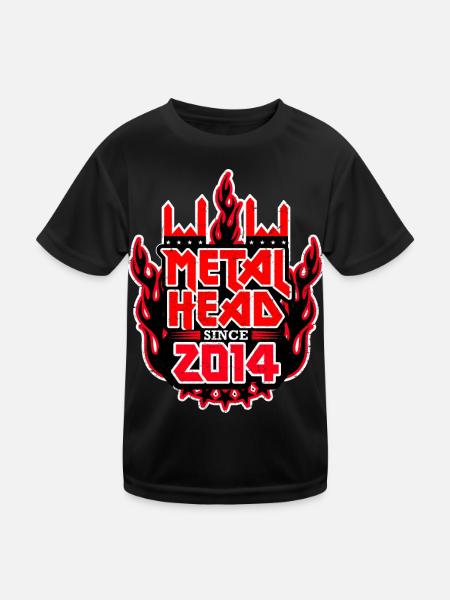 METALHEAD since 2014 - Kids Functional T-Shirt - black - Front