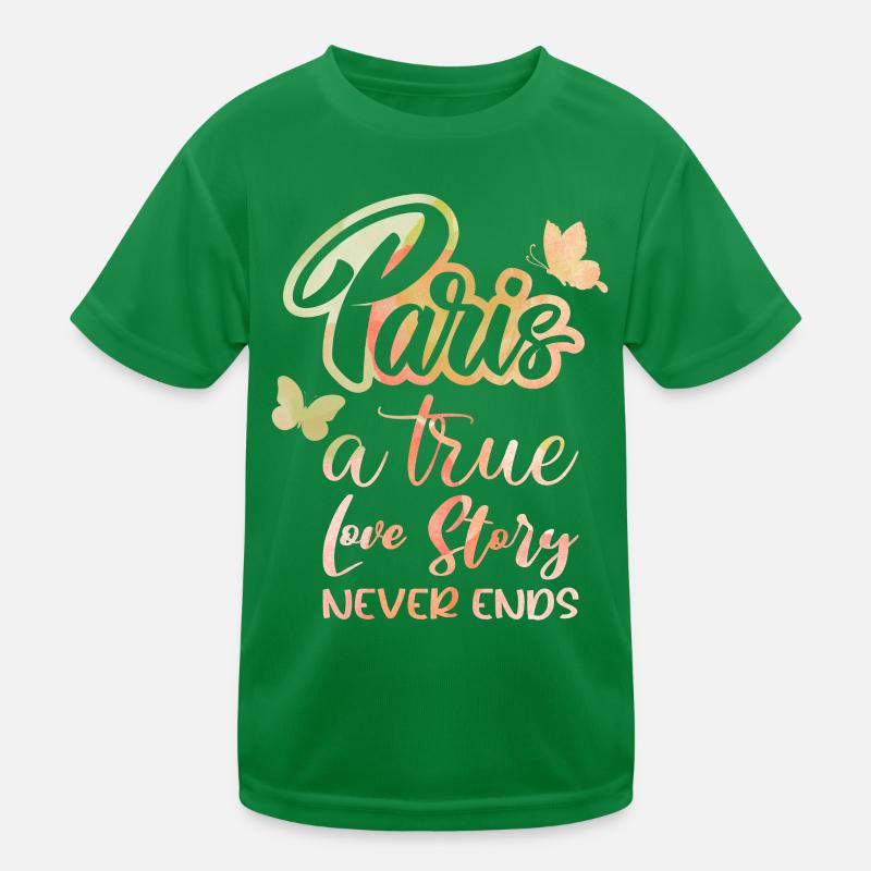 France, capitale Paris, typographie disant T-shirt sport Enfant