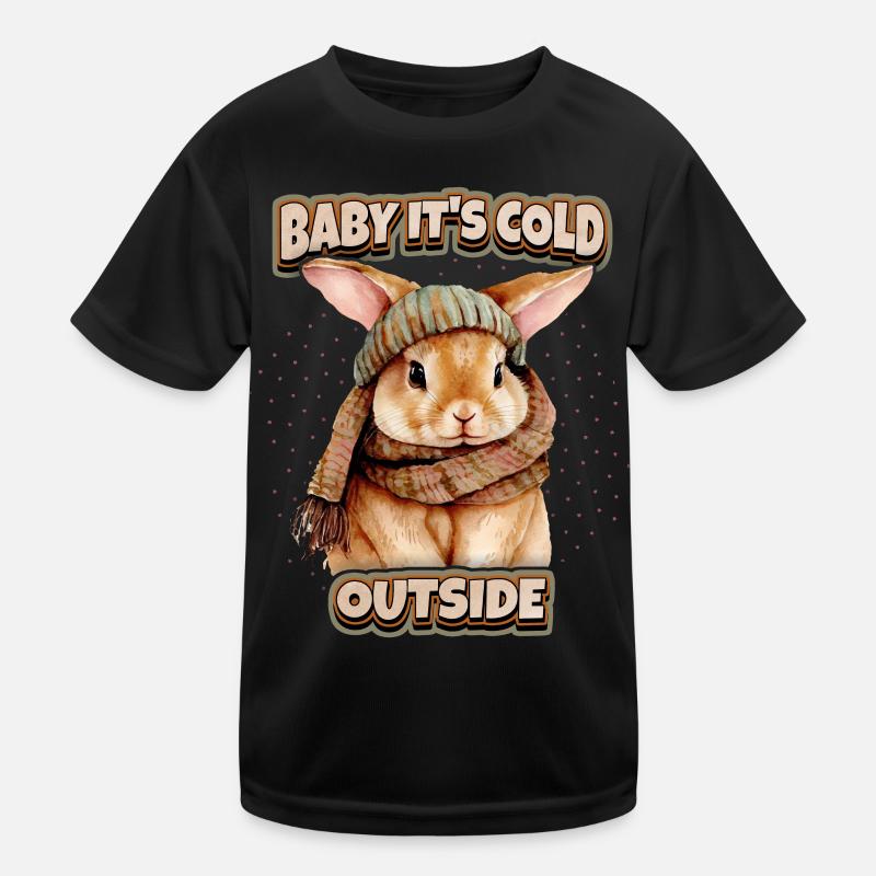 Rabbit Bunny Kawaii Illustration Funny Saying Kids Functional T-Shirt