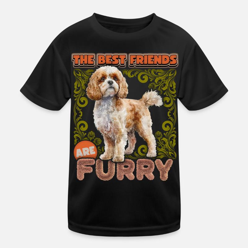 Illustration vintage de chien Cavapoo, drôle de dicton T-shirt sport Enfant