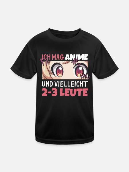 Sarkastisches Kawaii Statement für Manga-Liebhaber - Kinder Funktions-T-Shirt - Schwarz - Vorne