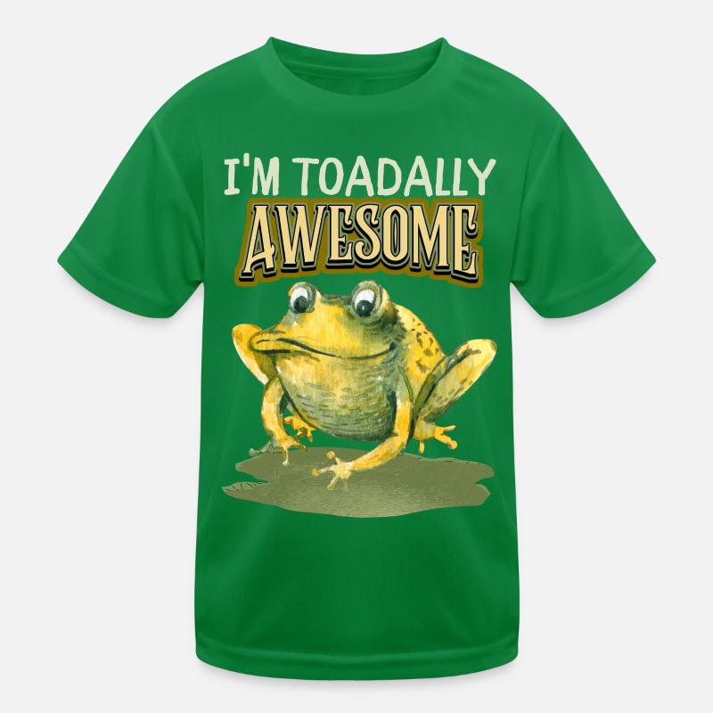 Frosch lustiger Spruch, Pun, Toadally-Awesome Kinder Funktions-T-Shirt