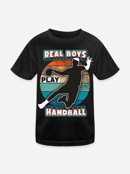 Handball Handball Player, Sports Saying, Rainbow - Kids Functional T-Shirt - black - Front