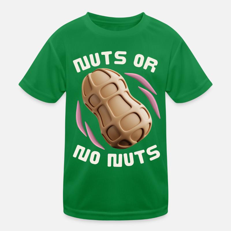Peanuts, 3D Style, Funny Saying Nuts-Or-No-Nuts Kids Functional T-Shirt