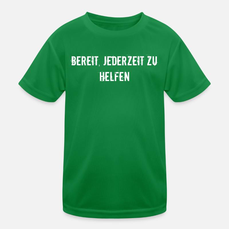 Feuerwehr - Bereit, jederzeit zu helfen Kinder Funktions-T-Shirt