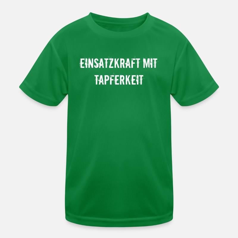 Feuerwehr - Einsatzkraft mit Tapferkeit Kinder Funktions-T-Shirt
