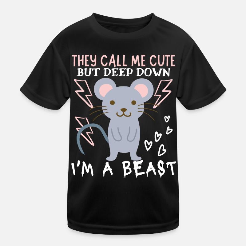 Maus, Mouse, lustiger Spruch, Ironie Kinder Funktions-T-Shirt