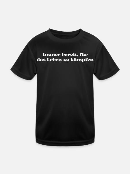 Feuerwehr - Immer bereit, für das Leben zu - Kinder Funktions-T-Shirt - Schwarz - Vorne