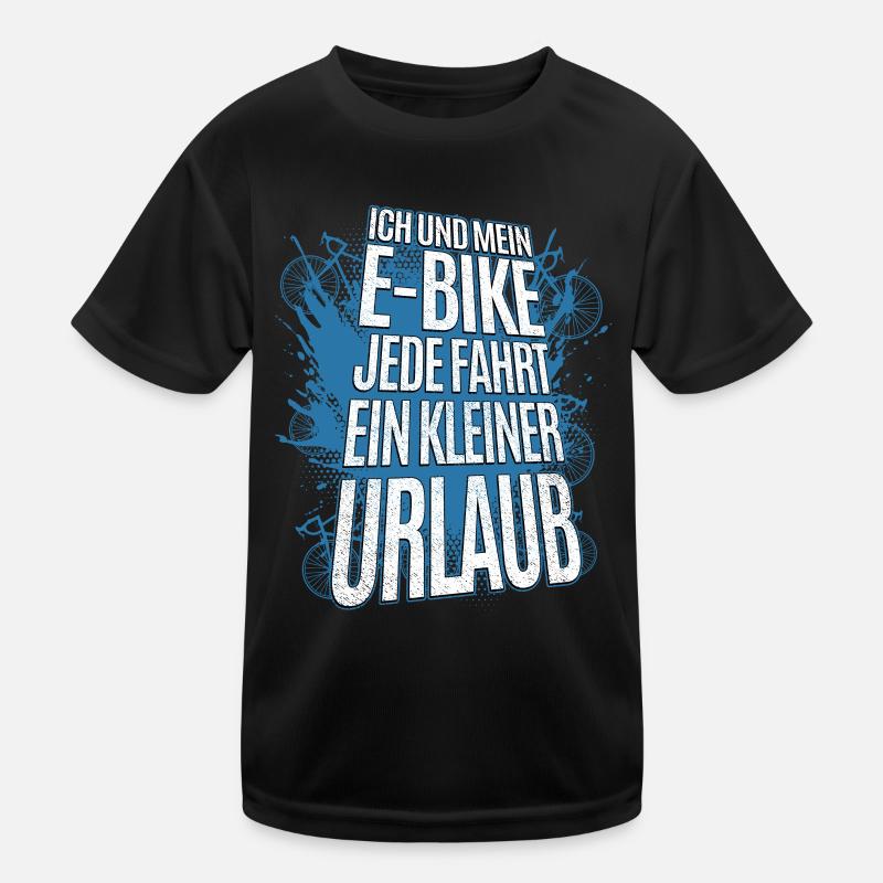 Fahrrad Elektrofahrrad Spruch - Radfahren E-Bike Kinder Funktions-T-Shirt