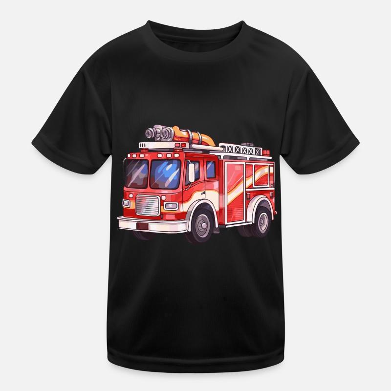 Camion de pompiers cool camion de pompiers de la brigade de pompiers T-shirt sport Enfant