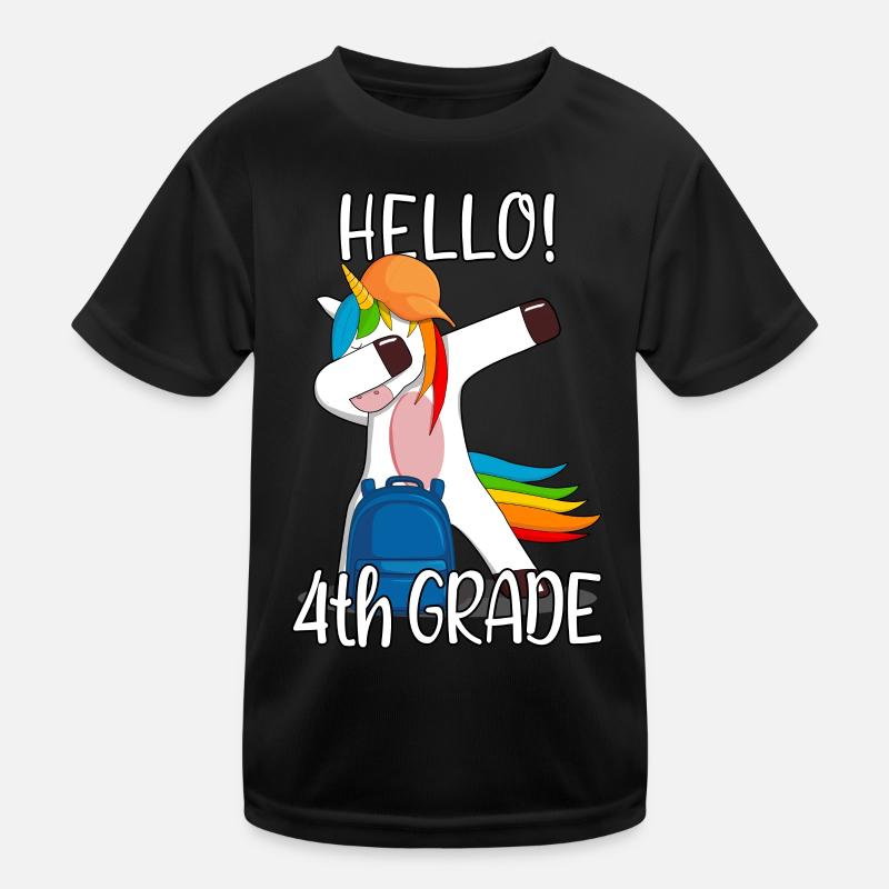 4. Klasse Viertklässler Grundschule Einhorn Kinder Funktions-T-Shirt