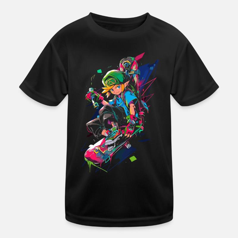 Legendary Forest Boy: Cool Boarder Gaming Design Kids Functional T-Shirt
