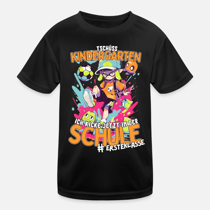 Fußball Einschulung 2023: Bye Bye Kindergarten Kid Kinder Funktions-T-Shirt
