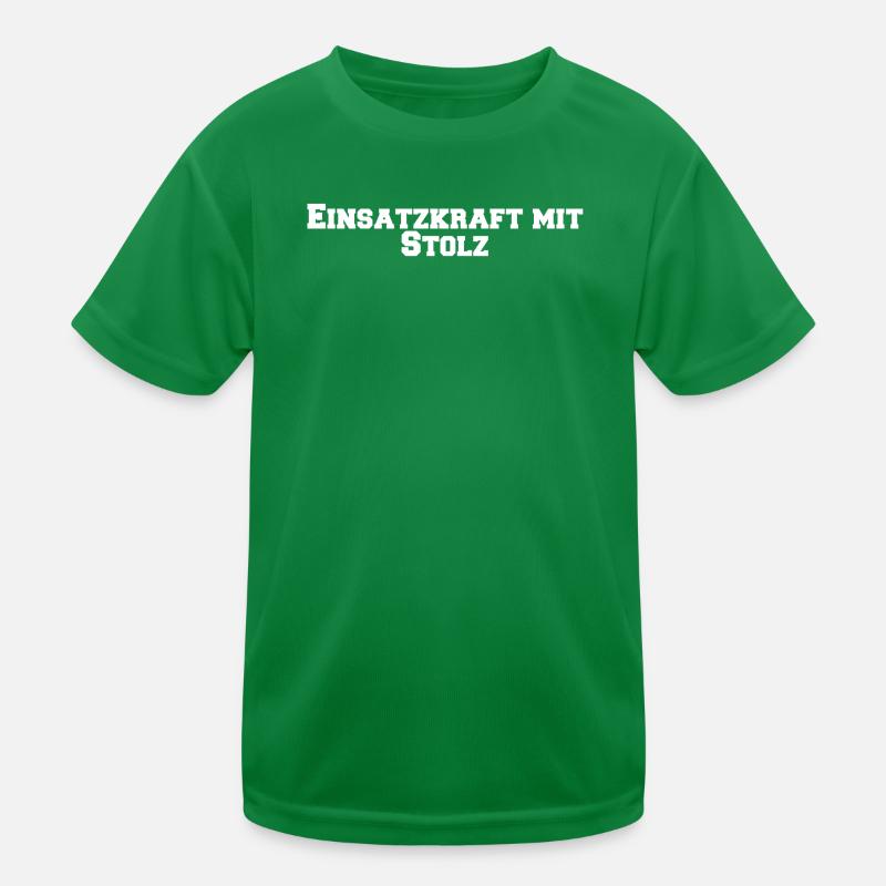 Feuerwehr - Einsatzkraft mit Stolz Kinder Funktions-T-Shirt