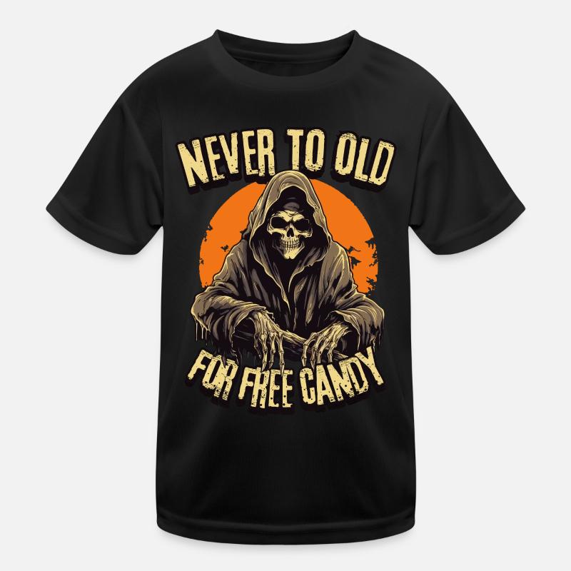 Grim Reaper Halloween Full Moon - Trick or Treat Kids Functional T-Shirt