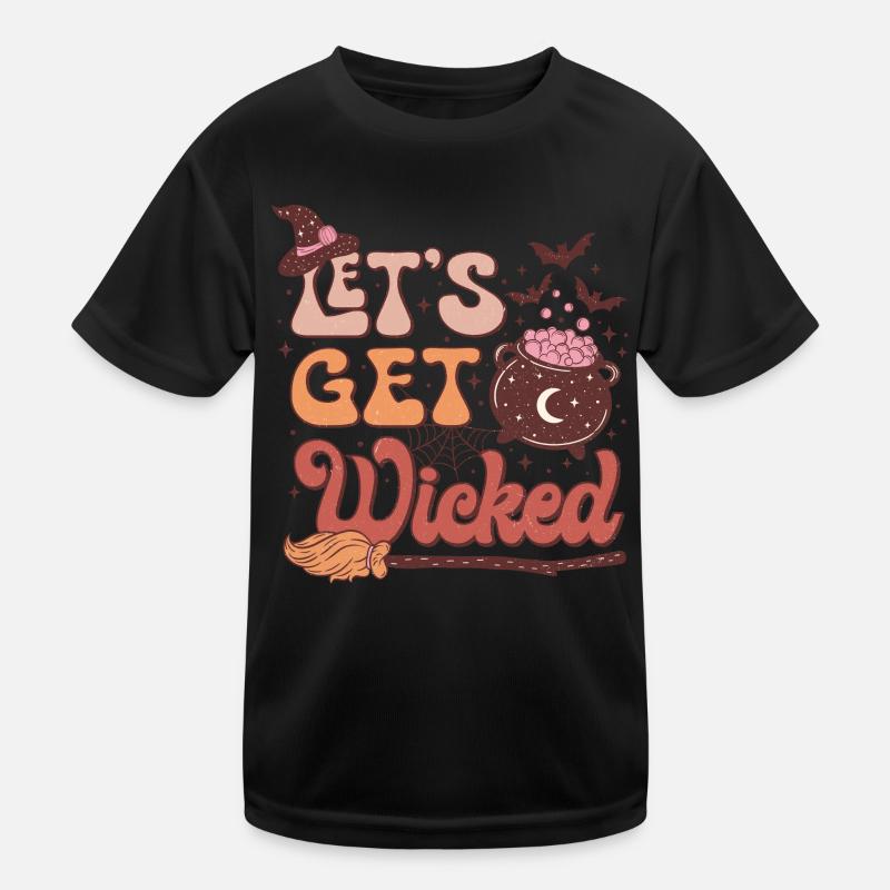 Let's Get Wicked: Vintage Halloween Hexen Design Kinder Funktions-T-Shirt
