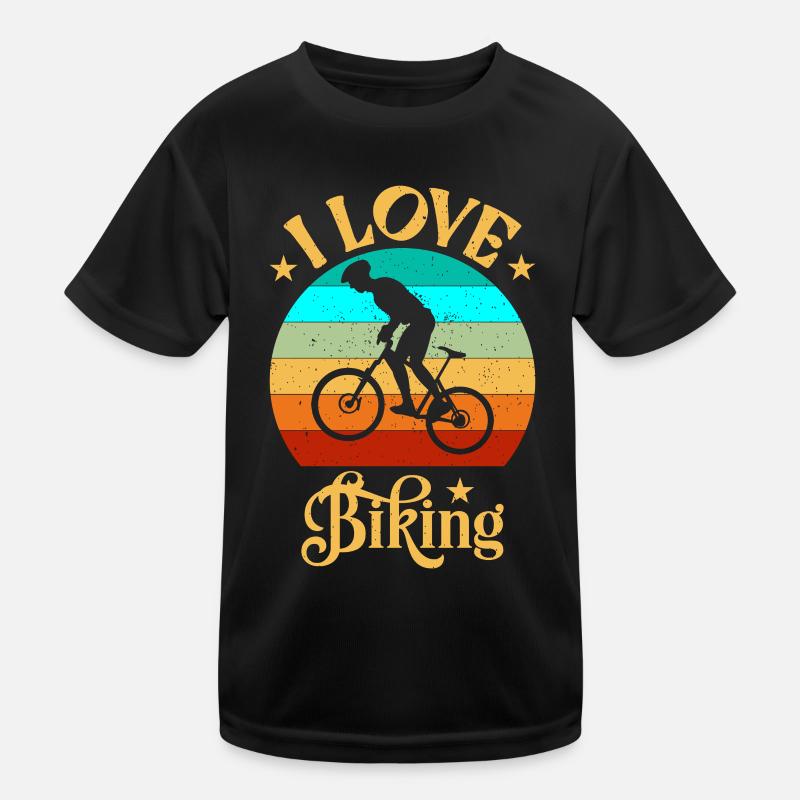 I Love Biking: Conception de vélo rétro pour les motards VTT T-shirt sport Enfant