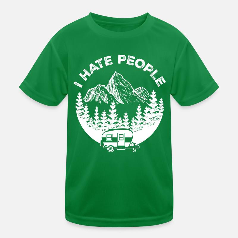 "I Hate People" - Outdoor Abenteuer: Camper Design Kinder Funktions-T-Shirt